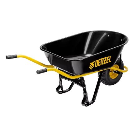 Тачка строительная Denzel 689965, усиленная, объем 130 л, 230 кг, колесо 15х6.00-6 купить в Нижневартовске