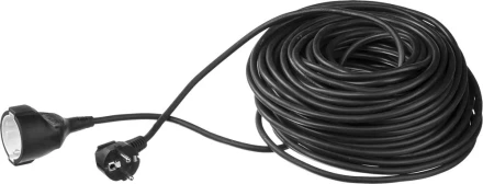 Удлинитель ЗУБР электрический, ПВС 3х1кв мм, черный, 1 гнездо, макс мощн 2200Вт, 30м 55013-30 купить в Нижневартовске