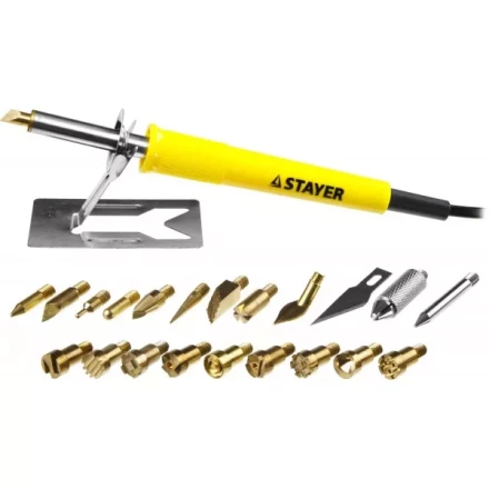 Прибор для выжигания STAYER "PROFESSIONAL", 3в1, с набором насадок 20шт 45227 купить в Нижневартовске