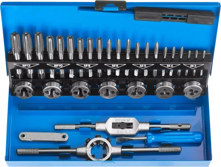 Наборы комплектных метчиков и плашек сталь Р6М5 серия ПРОФЕССИОНАЛ купить в Нижневартовске