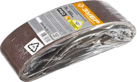 ЗУБР 75х457 мм, P40, лента шлифовальная СТАНДАРТ, для ЛШМ, 5 шт. (35342-040) купить в Нижневартовске