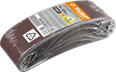 ЗУБР 75х457 мм, P40, лента шлифовальная СТАНДАРТ, для ЛШМ, 5 шт. (35342-040) купить в Нижневартовске