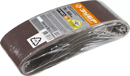 ЗУБР 75х457 мм, P40, лента шлифовальная СТАНДАРТ, для ЛШМ, 5 шт. (35342-040) купить в Нижневартовске