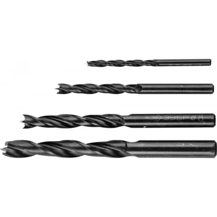 ЗУБР. Набор сверл по дереву, 4шт, 4-6-8-10 мм 29421-H4 купить в Нижневартовске