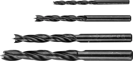 ЗУБР. Набор сверл по дереву, 4шт, 4-6-8-10 мм 29421-H4 купить в Нижневартовске