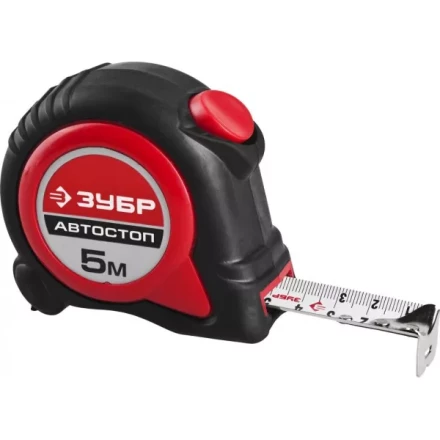 Рулетка ЗУБР "МАСТЕР", двухкомпонентный корпус, автостоп, 5м/25мм 34052-05-25 купить в Нижневартовске