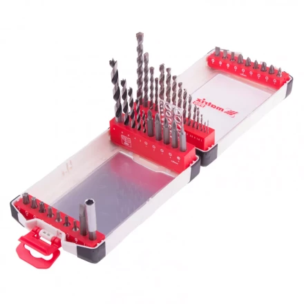 Набор сверл комбинированный сверла по металлу 1-6 мм бетону 4-8 мм дереву 3-8 мм биты 22 шт адаптер 44 предмета Pro Matrix 725644 купить в Нижневартовске