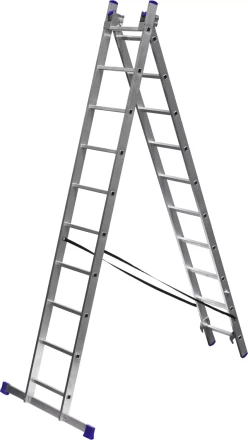 Лестница ЗУБР универсальная, двухсекционная со стабилизатором, 10 ступеней 38821-10 купить в Нижневартовске