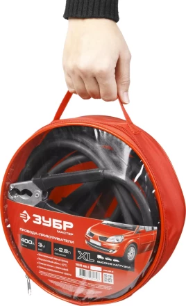Пусковые провода ЗУБР "МАСТЕР", 400А, 3м, морозостойкие, в сумке 59330-400-3 купить в Нижневартовске