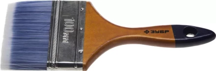Кисть плоская  ЗУБР "АКВА-МАСТЕР", искусственная щетина, деревянная ручка, 100мм 4-01007-100 купить в Нижневартовске