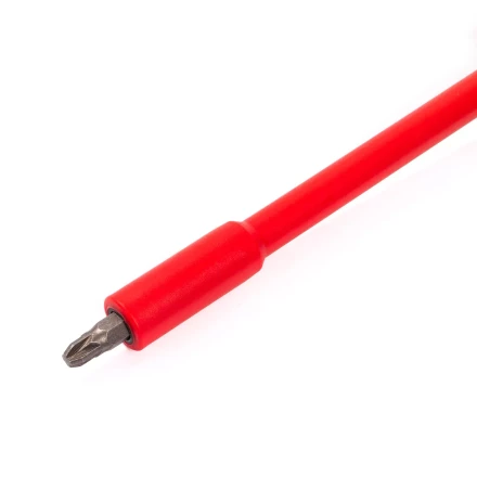 Диэлектрическая отвертка КВТ VDE НИО-2210 со сменными битами S2, профиль SL, PH, PZ, 10 шт. (88928) купить в Нижневартовске