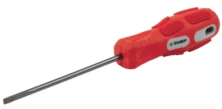 Отвертка ЗУБР "ПРОФИ" хромованадиевая сталь, двухкомпонентная рукоятка, магнит наконечник, SL3,0x75мм 25231-3.0-075_z01 купить в Нижневартовске