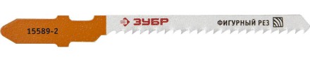 Полотна ЗУБР &quot;ЭКСПЕРТ&quot;, T119BO, для эл/лобзика, HCS, по дереву, фигурный рез, EU-хвост., шаг 2мм, 50мм, 2шт 15589-2_z01 купить в Нижневартовске