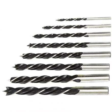 Набор сверл по дереву 3-4-5-6-7-8-9-10 мм 8 штук цилиндрический хвостовик СИБРТЕХ 702225 купить в Нижневартовске