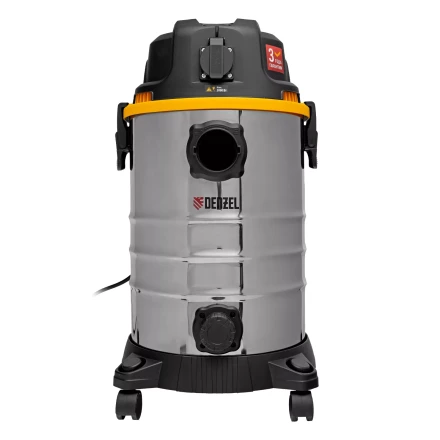 Пылесос строительный Denzel 28203 RVC30, 1400 Вт, бак 30 л, шланг 3 м, розетка с автосинхр. купить в Нижневартовске