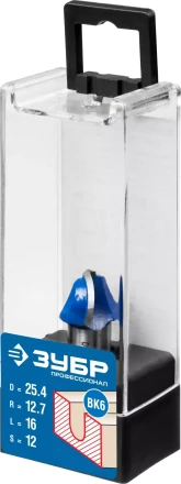 ЗУБР 25.4 x 16 мм, радиус 9.5 мм, фреза пазовая галтельная, Профессионал (28751-25.4-16) купить в Нижневартовске