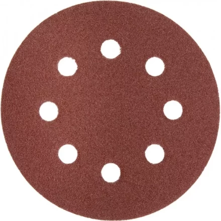 Круг шлифовальный ЗУБР "МАСТЕР" универсальный, из абразивной бумаги на велкро основе, 8 отверстий, Р100, 125мм, 5шт 35562-125-100 купить в Нижневартовске