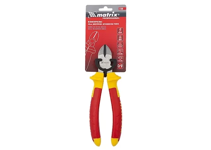Бокорезы  Insulated 180мм двухкомпонентные рукоятки MATRIX PROFESSIONAL 17508 купить в Нижневартовске