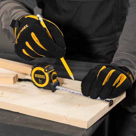 Рулетка Denzel 3м х 16мм, автоматич. фиксац., нейлон. покрытие, магнит. зацеп, двухстор. разметка, 31520 купить в Нижневартовске