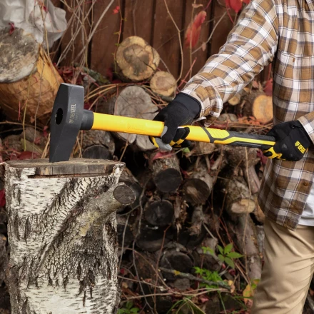 Колун-кувалда 3000 г Denzel 21851, кованая, фибергласовая  рукоятка c TPR покрытием, 880 мм купить в Нижневартовске