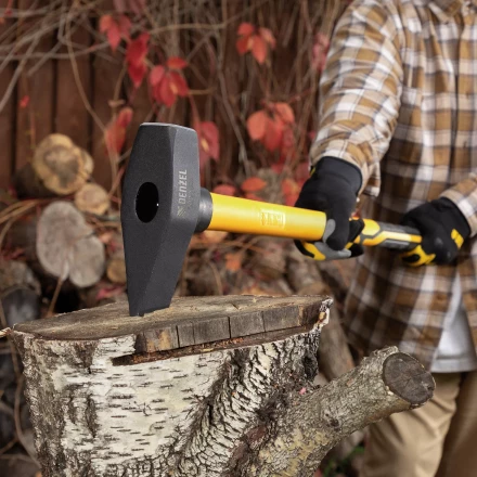 Колун-кувалда 3000 г Denzel 21851, кованая, фибергласовая  рукоятка c TPR покрытием, 880 мм купить в Нижневартовске