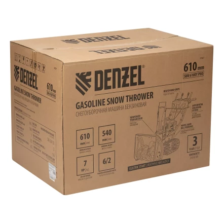 Бензиновая снегоуборочная машина Denzel SBM 610DT PRO, 212cc, гусеницы, эл.старт, блок. дифф. купить в Нижневартовске