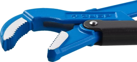 Ключ трубный рычажный ЗУБР "ПРОФЕССИОНАЛ", изогнутые губки, цельнокованый, Сr-V, № 1,  1" 27337-1_z01 купить в Нижневартовске