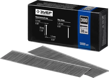 Гвозди тип 300, 30 мм, особотвердые, ЗУБР "ПРОФЕССИОНАЛ" 31830-30, 5000 шт 31830-30 купить в Нижневартовске