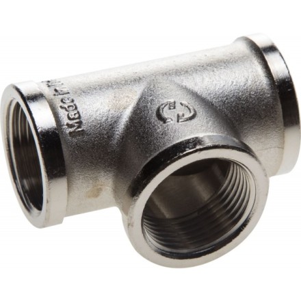 Тройник GENERAL FITTINGS никелированная латунь, г/г/г, 3/4&quot; 51052-3/4 купить в Нижневартовске