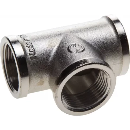 Тройник GENERAL FITTINGS никелированная латунь, г/г/г, 3/4" 51052-3/4 купить в Нижневартовске