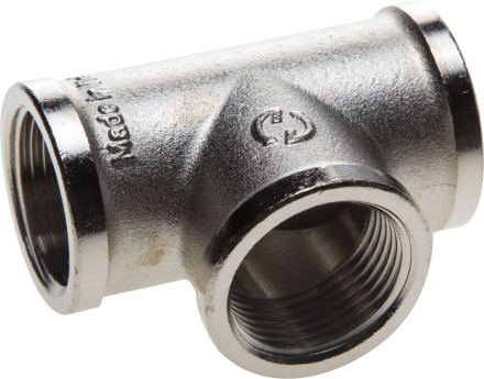 Тройник GENERAL FITTINGS никелированная латунь, г/г/г, 3/4&quot; 51052-3/4 купить в Нижневартовске