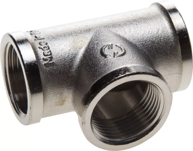Тройник GENERAL FITTINGS никелированная латунь, г/г/г, 3/4" 51052-3/4 купить в Нижневартовске