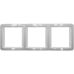 Панель СВЕТОЗАР "ГАММА" тройная вертикальная, цвет бежевый SV-54149-B