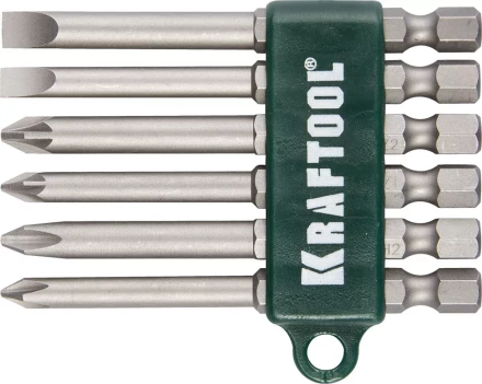 Набор KRAFTOOL Биты хвостовик E 1/4", Cr-V, 75мм, 6 предметов 26061-H6 купить в Нижневартовске
