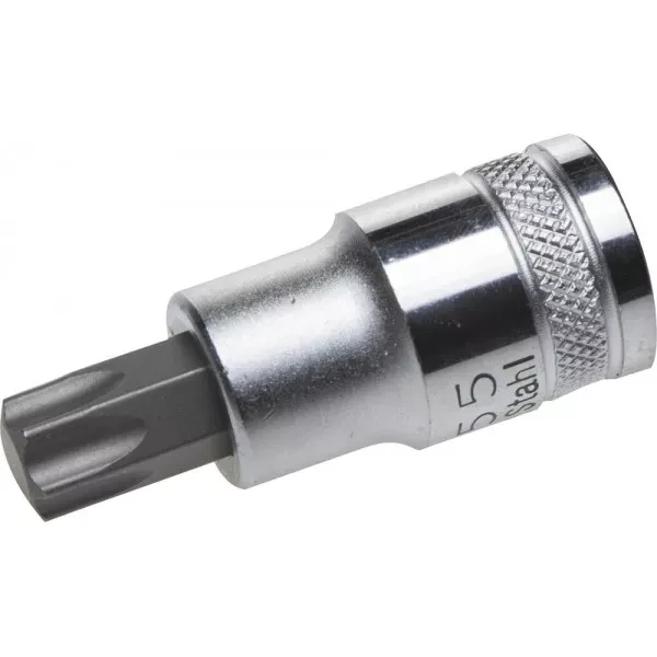 Торцовая бита-головка KRAFTOOL "INDUSTRIE QUALITAT", материал S2, TORX, сатинированная, 1/2", Т55 27905-55_z01 купить в Нижневартовске