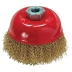 Щетка для УШМ, 125 мм, М14, &quot;чашка&quot;, латунированная витая проволока  MATRIX 74606 купить в Нижневартовске