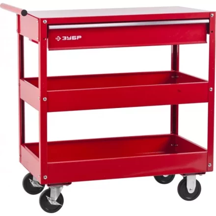 Тележка инструментальная ЗУБР "МАСТЕР", 1 ящик + 2 полки, 737х383х785мм 38912 купить в Нижневартовске