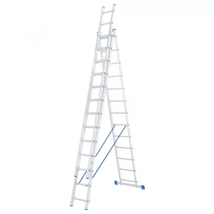 Лестница алюминиевая 3х13 ступеней трехсекционная СИБРТЕХ 97823 купить в Нижневартовске