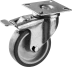 Колеса поворотные с тормозом из термопластичной резины с полипропиленовым диском серия ПРОФЕССИОНАЛ купить в Нижневартовске