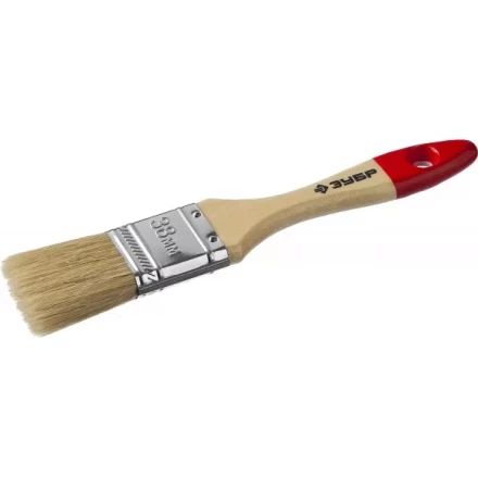 Кисть плоская  ЗУБР "УНИВЕРСАЛ-МАСТЕР", натуральная щетина, деревянная ручка, 38мм 4-01003-038 купить в Нижневартовске