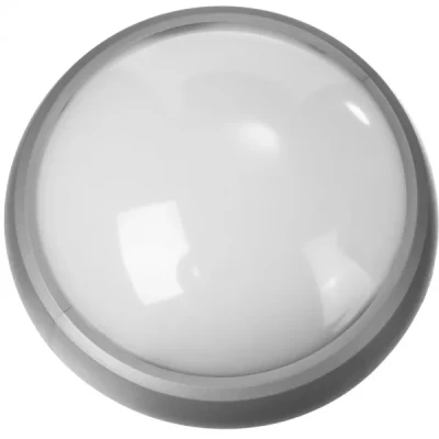 Светильник STAYER "PROFI" PROLight светодиодный, влагозащищенный IP65, пластиковый корпус, PC, влагозащищенный, круг, металлик, 4000К, 7(60Вт) 57362-60-S