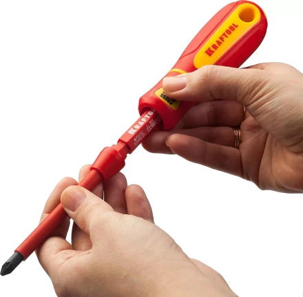 Набор "Х-Drive ELECTRO": Высоковольтные отвертки, сменные стержни, ключи специальные, до 1000В, 18 предм, KRAFTOOL 220092-H18 купить в Нижневартовске