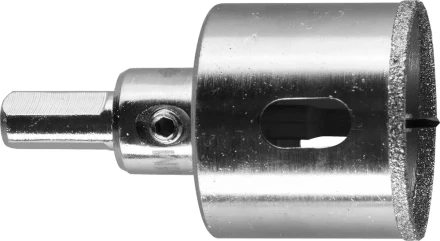 Коронка ЗУБР алмазная в сборе по кафелю, керамике с центрирующим сверлом и имбусовым ключом, зерно 60, 40мм 29850-40 купить в Нижневартовске