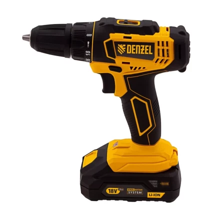 Дрель-шуруповерт аккумуляторная Denzel 26115, CDL-18-01CB, Li-Ion, 18 В, 1 аккумулятор купить в Нижневартовске