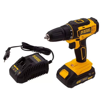Дрель-шуруповерт аккумуляторная Denzel 26115, CDL-18-01CB, Li-Ion, 18 В, 1 аккумулятор купить в Нижневартовске