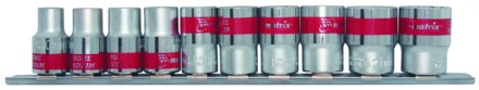 Набор универсальных торцевых головок 1/2&quot;, Spline, CrV, 10шт., 10-22мм Matrix 13597 купить в Нижневартовске