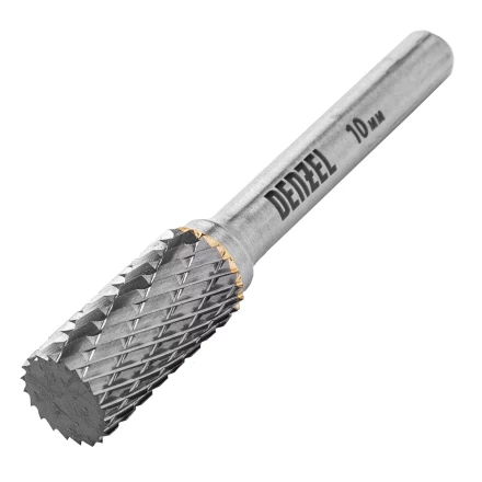 Борфреза по металлу твердосплавная, цилиндрическая, тип-А, 10 мм// Denzel 72001 купить в Нижневартовске