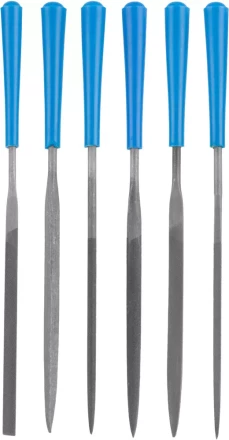 Набор ЗУБР "ЭКСПЕРТ": Надфили, пластмассовая ручка, насечка 2 = Бархатная, с чехлом, 100мм, 6шт 16022-2-H6 купить в Нижневартовске