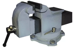 Тиски слесарные поворотные 150мм с наковальней 20086