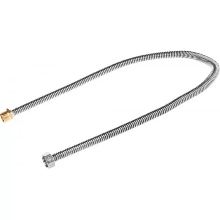 Подводка ЗУБР &quot;ЭКСПЕРТ&quot; сильфонная из нержавеющей стали, для воды, г/ш  (гайка-штуцер), 1/2&quot;, 0,8м 51011-G/S-080 купить в Нижневартовске